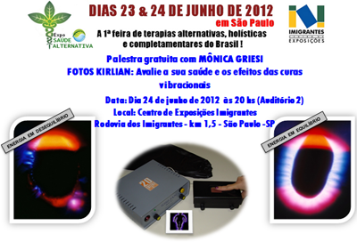 Palestra na 1ª Expo Saúde Alternativa Palestra na 1ª Expo Saúde Alternativa